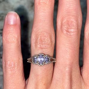 3 Stone Tanzanite Ring